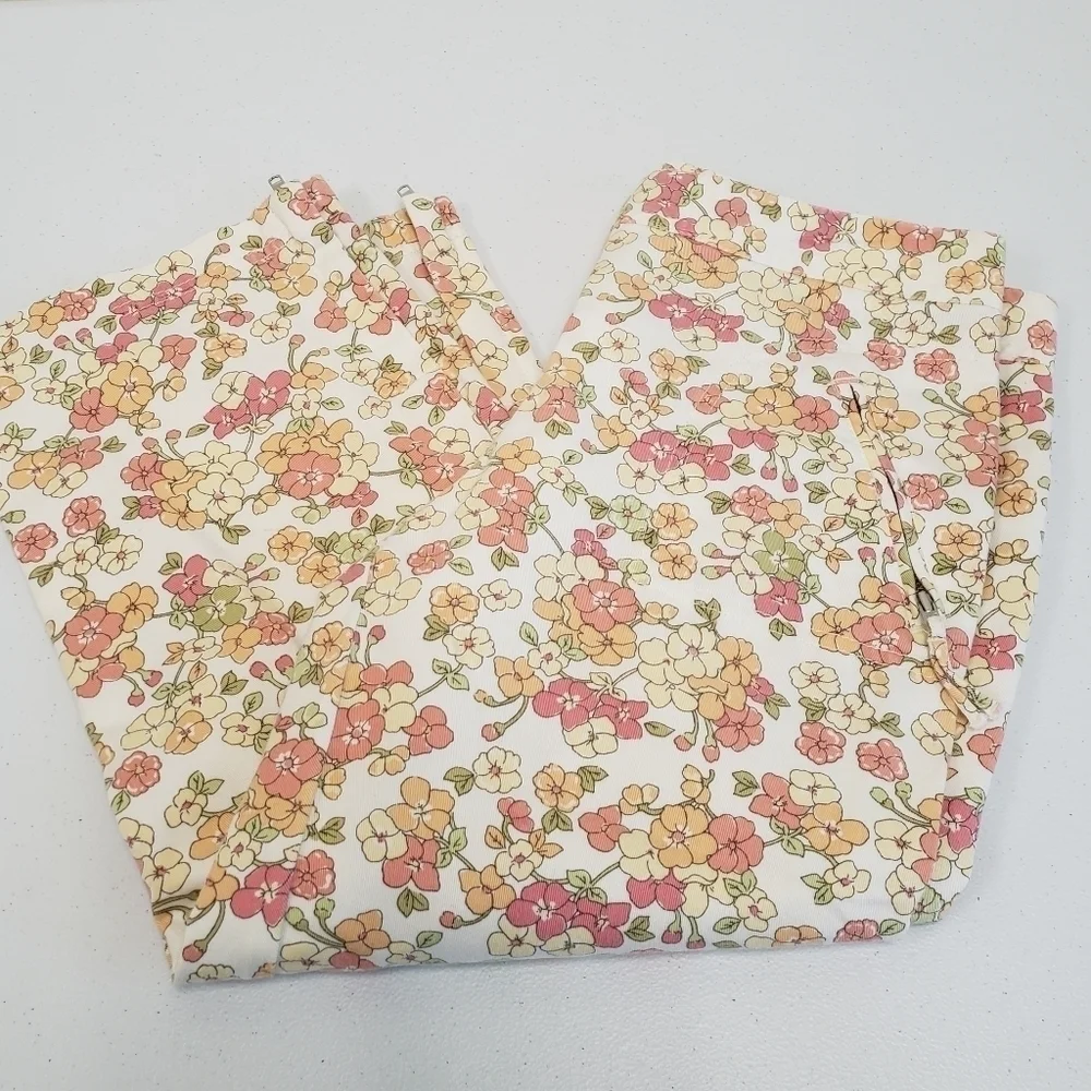 Loft Petites Womens Floral Marisa Cropped Pants Size 2P - Picture 2 of 8